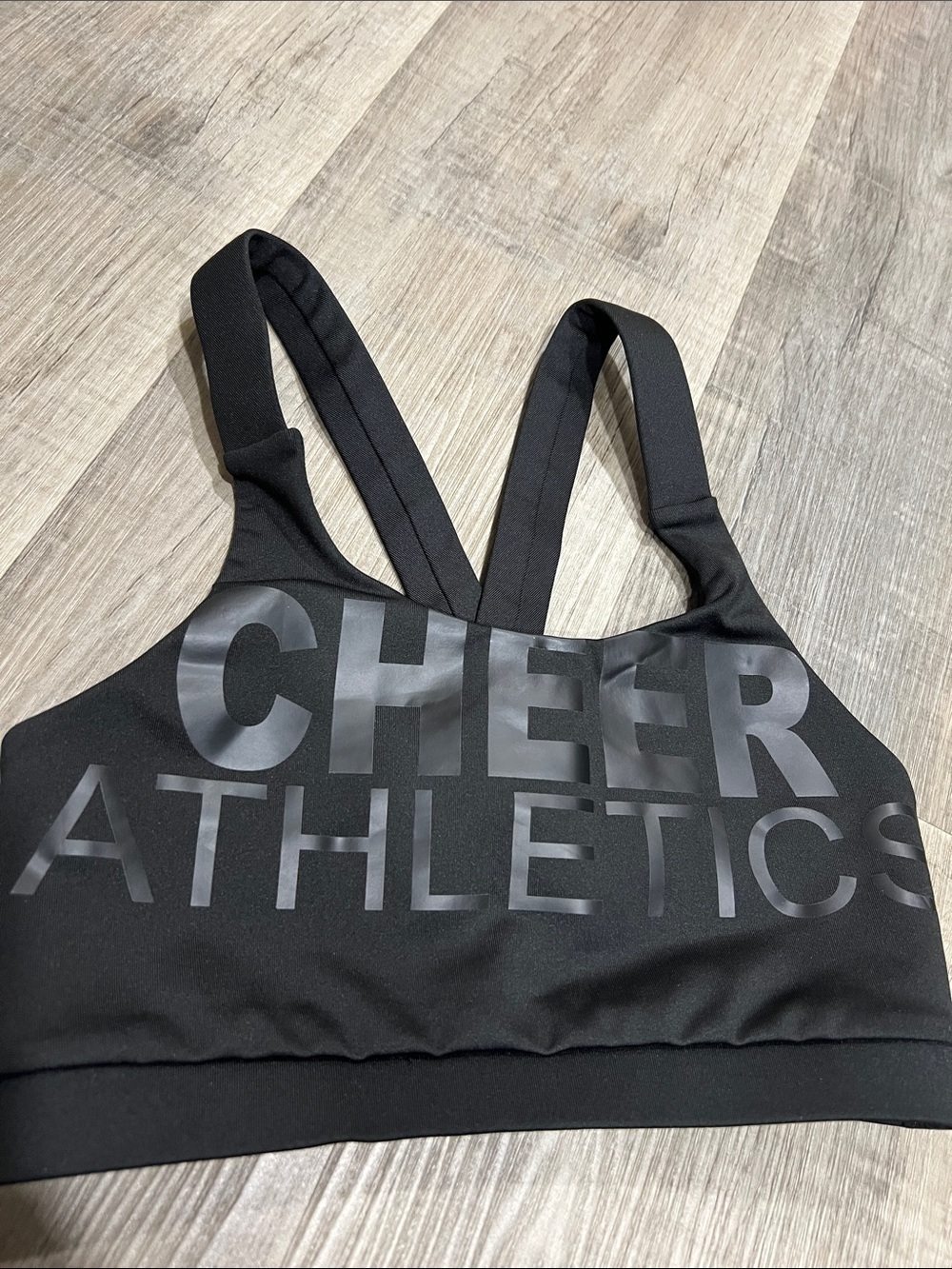 Rebel athletics sports bra size AXS color black with decal letters - Picture 4 of 4
